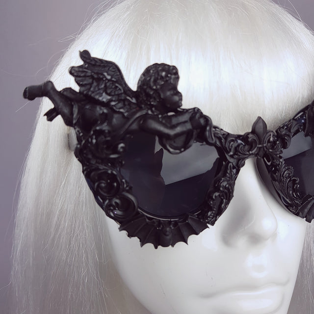 "Kalma" Black Filigree Ornate Sunglasses