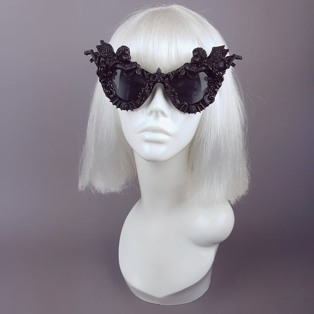 "Kalma" Black Filigree Ornate Sunglasses