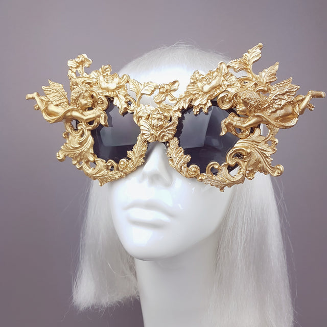 "Angelo" Gold Filigree Ornate Sunglasses