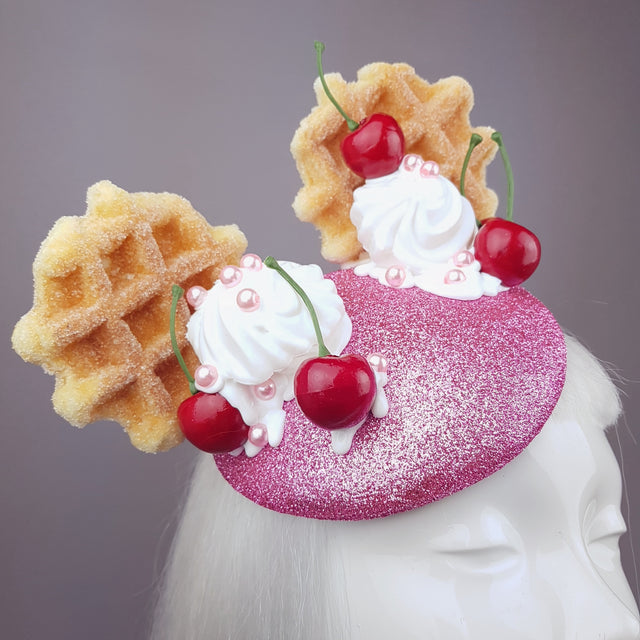 "Délectable" Waffle & Cream Ear Ice Cream Hat