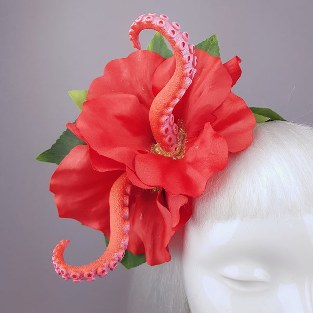 "Entwine" Red Hibiscus Tentacle Headband