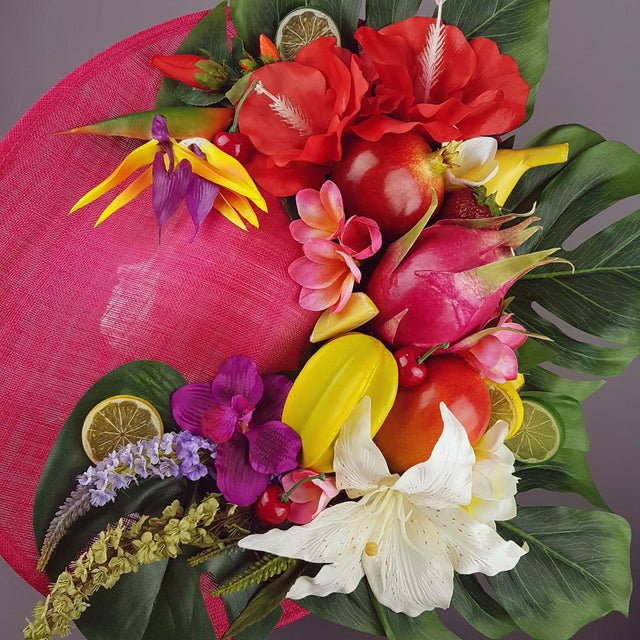 "Carmen" Colourful Tropical Flower & Fruit Hat
