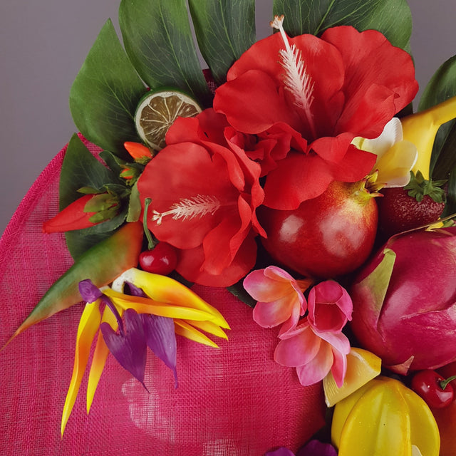 "Carmen" Colourful Tropical Flower & Fruit Hat