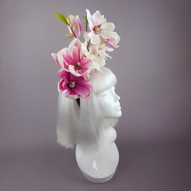 "Soulangeana" Pink Magnolia Flower Headpiece