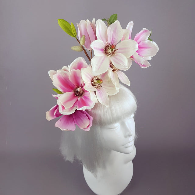 "Soulangeana" Pink Magnolia Flower Headpiece