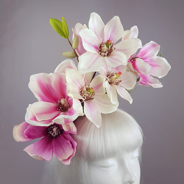 "Soulangeana" Pink Magnolia Flower Headpiece