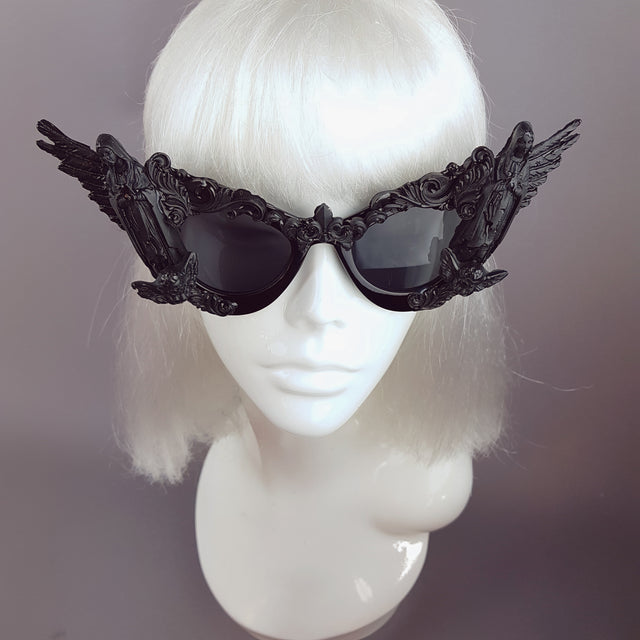 "Tahira" Black Virgin Mary Filigree Sunglasses