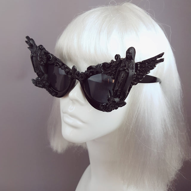 "Tahira" Black Virgin Mary Filigree Sunglasses