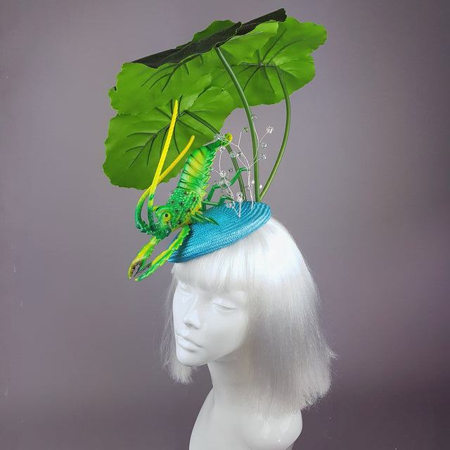 "Subacqueo" Lilypad, Bubbles & Lobster Fascinator Hat