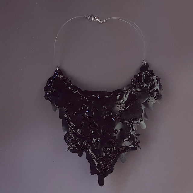 "Incubus" Ornate Black Filigree Neckpiece