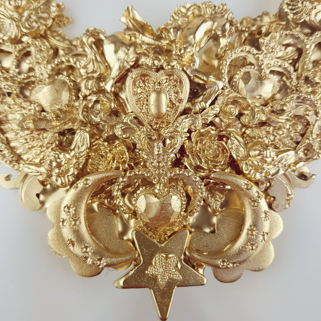"Bael" Ornate Gold Filigree Neckpiece