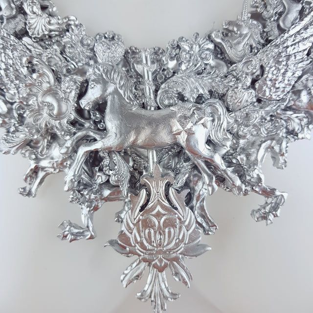 "Vanth" Ornate Silver Filigree Neckpiece