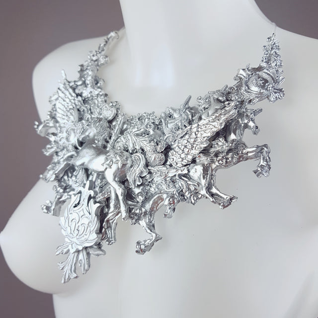 "Vanth" Ornate Silver Filigree Neckpiece