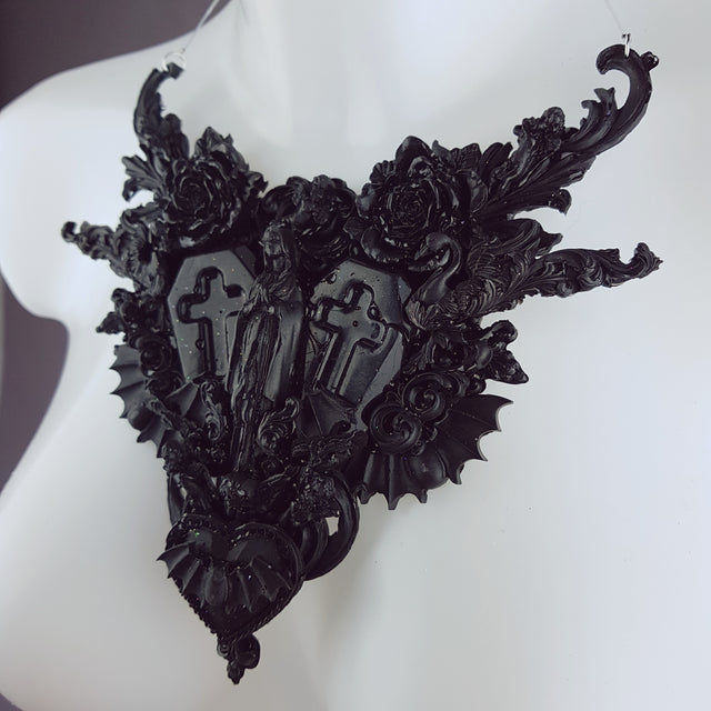 "Beleth" Ornate Black Filigree Neckpiece