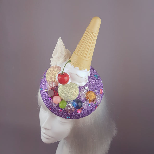 "Temptation" Dropped Ice Cream & Candy Glitter Hat