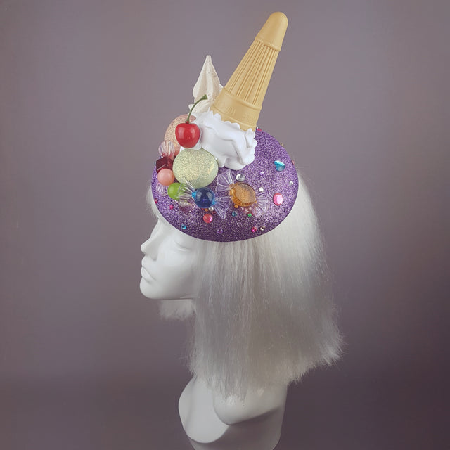 "Temptation" Dropped Ice Cream & Candy Glitter Hat