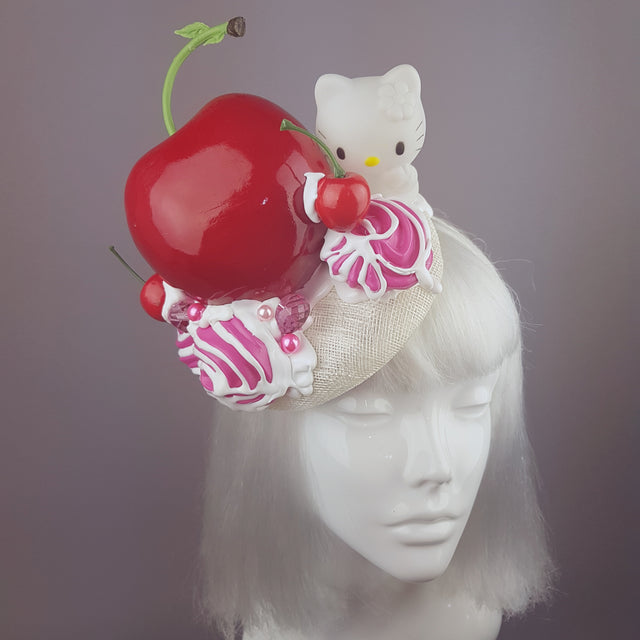 "Naughty Kitty" Giant Cherry and  Ice Cream Hat