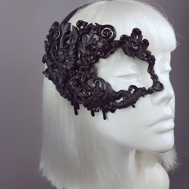 "Désiré" Black Filigree Baroque Gothic Mask