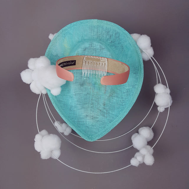 "Day Dreamer" Hot Air Balloon, Sun, Clouds Fascinator Hat