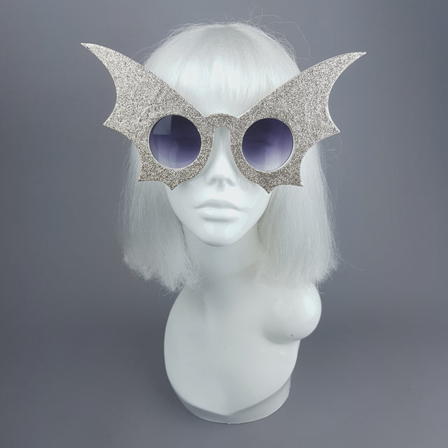 "Flutter" Gold Bat Wing Sunglasses
