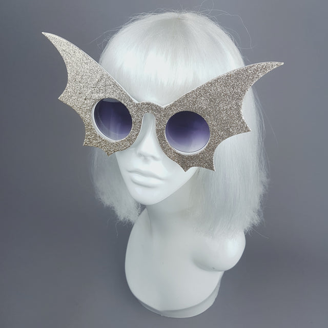 "Flutter" Gold Bat Wing Sunglasses