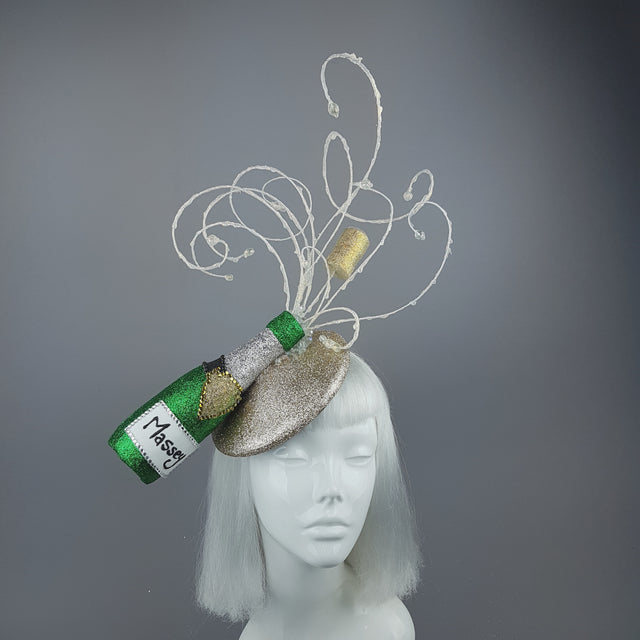 "Bolle" Champagne Bottle Glitter Hat