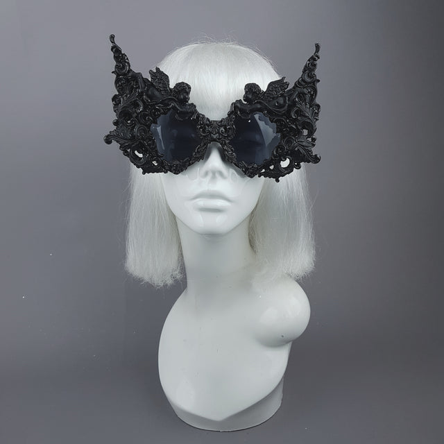 "Gothica" Black Filigree Ornate Sunglasses