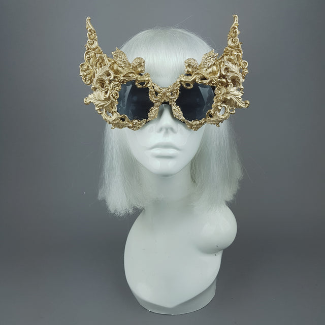 "Gothica" Gold Filigree Ornate Sunglasses