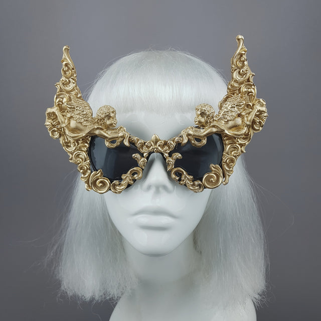 "Decadence" Outrageous Gold Filigree Sunglasses