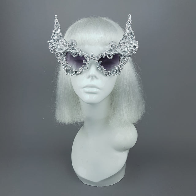 "Decadence" Outrageous Silver Filigree Sunglasses