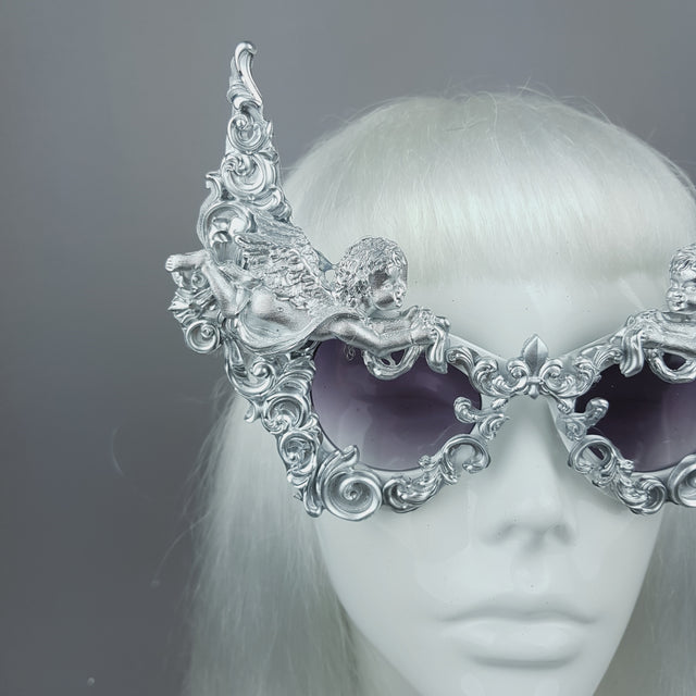 "Decadence" Outrageous Silver Filigree Sunglasses