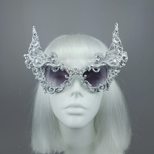 "Decadence" Outrageous Silver Filigree Sunglasses