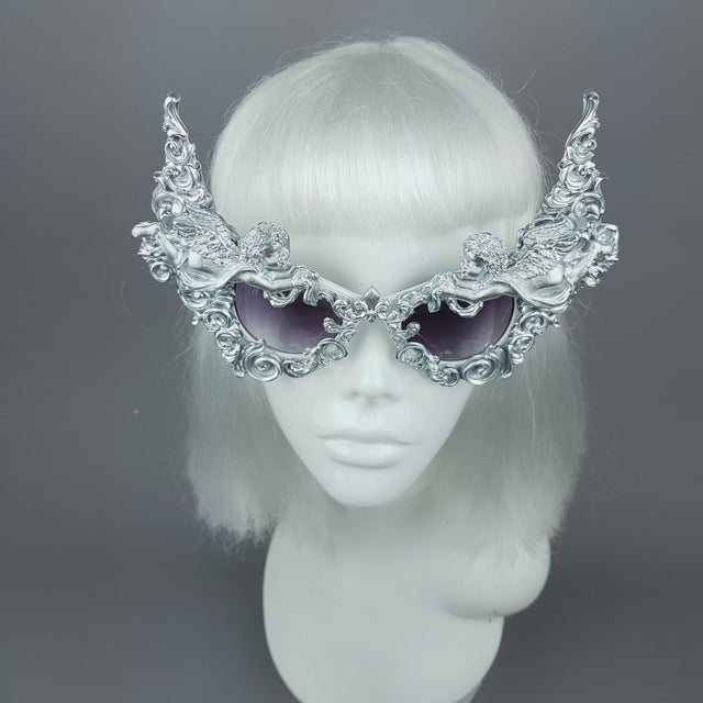 "Decadence" Outrageous Silver Filigree Sunglasses