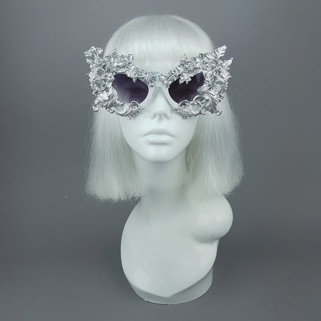 "Lamia" Silver Filigree Catseye Sunglasses