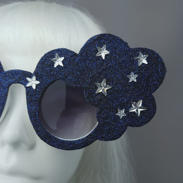 "Bewitch" Glitter Moon, Stars & Cloud Sunglasses