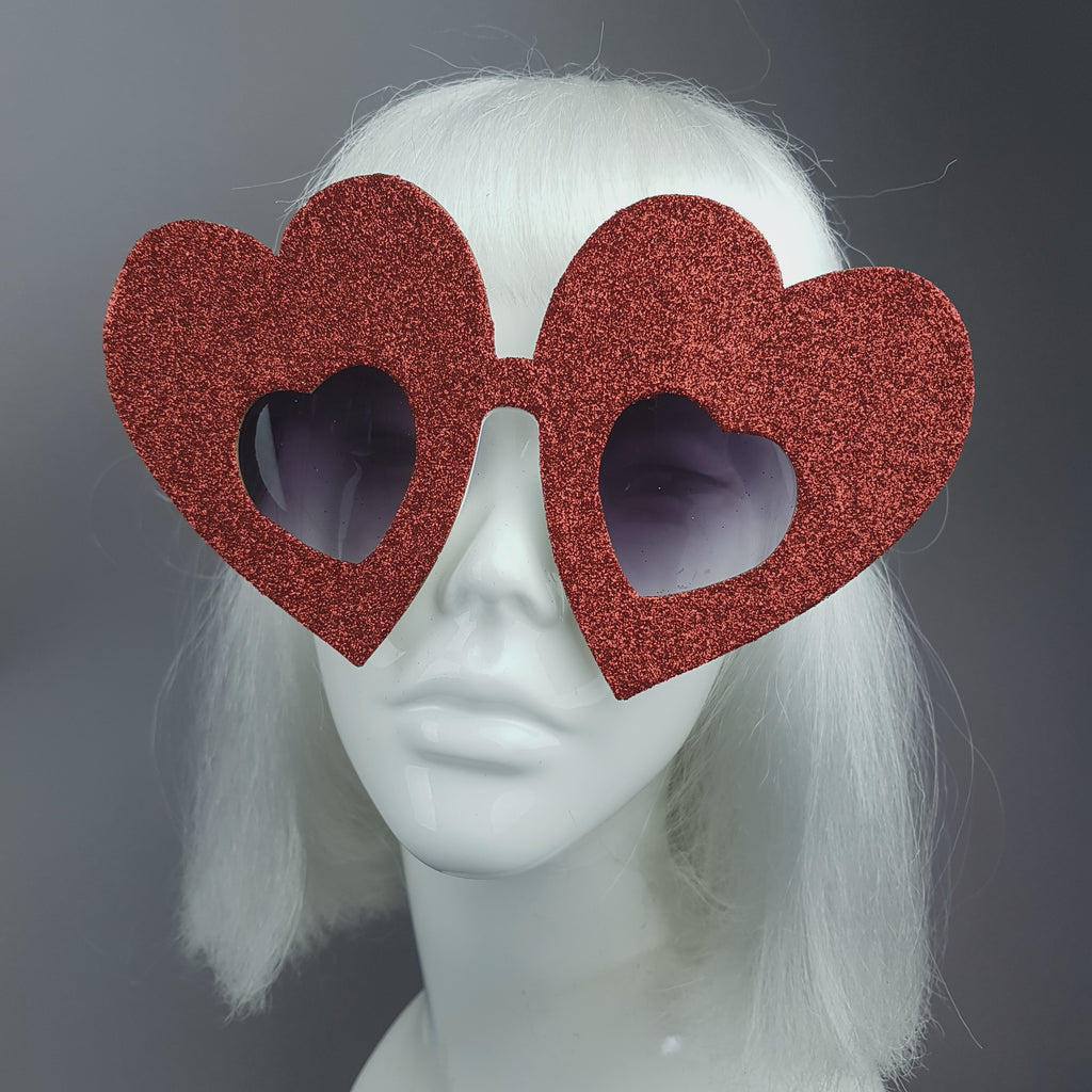 PICK ANY COLOUR Glitter!!!! Heart Sunglasses Pearls & Swine