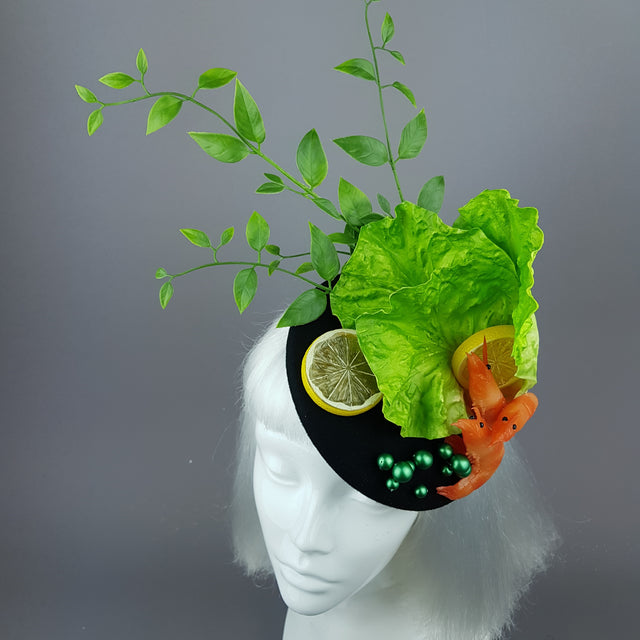 "Crevette" Prawn & Lemon Salad Fascinator Hat