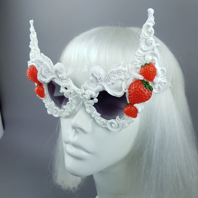 "Heavenly" Strawberries & Cream Cherub Filigree Sunglasses