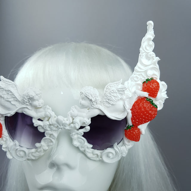 "Heavenly" Strawberries & Cream Cherub Filigree Sunglasses