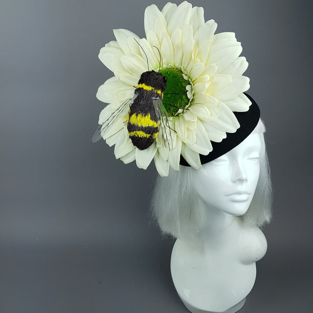 "Pipi" Bee & Ivory Flower Fascinator Hat