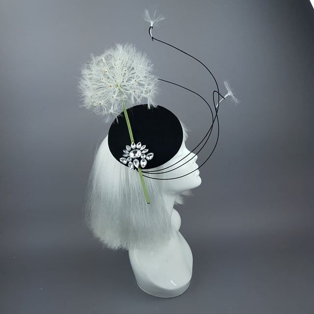 "Dandy" Dandelion & Jewel Fascinator Hat