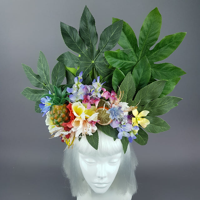 "Tuhinga" Tropical Flower and Fruit Headpiece