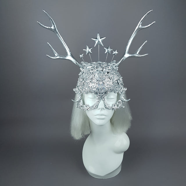 "Diana" Silver Filigree Headpiece & Mask