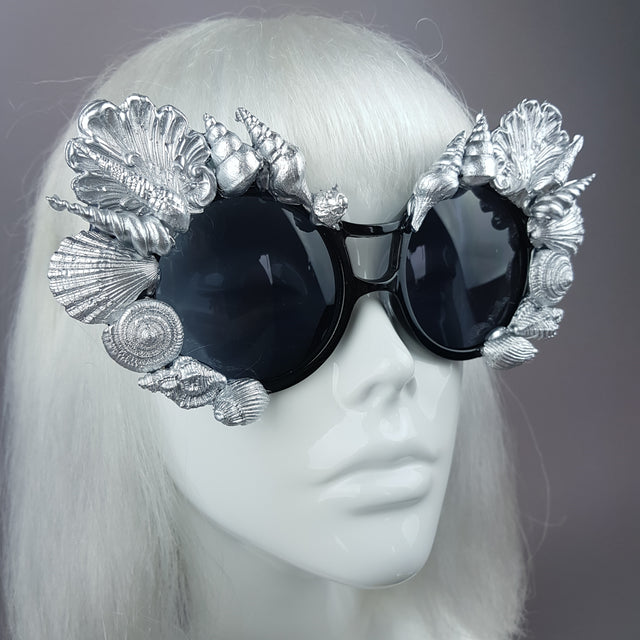 "Siren" Silver Shell Mermaid Sunglasses
