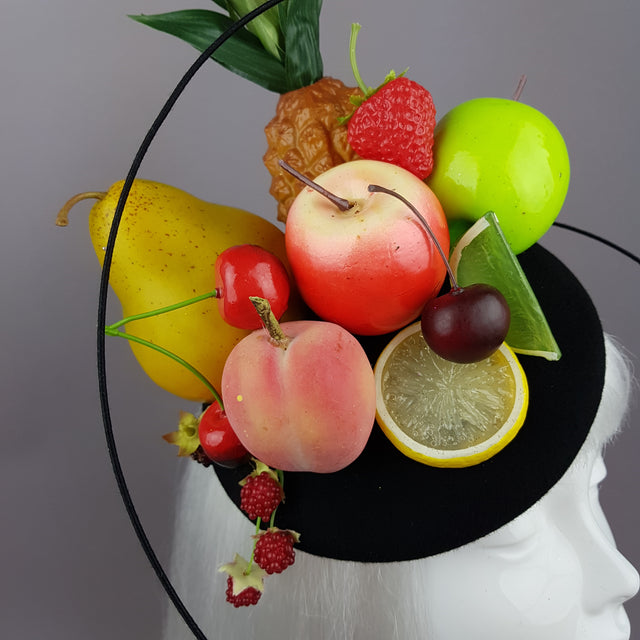 "Anzu" Carmen Miranda Inspired Fruit & Bee Fascinator