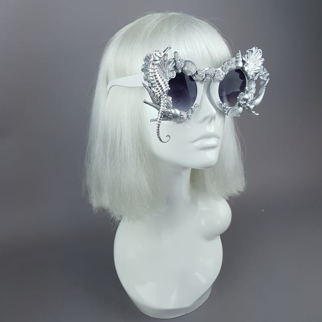"Ariel" Silver Shell Mermaid Sunglasses