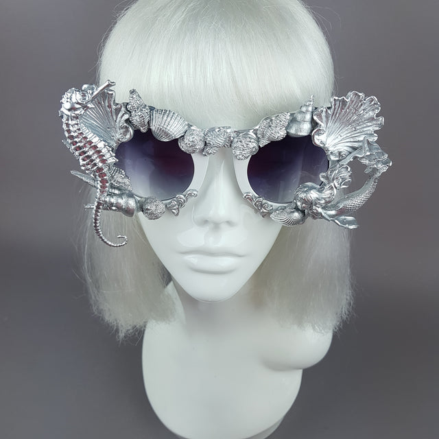"Ariel" Silver Shell Mermaid Sunglasses