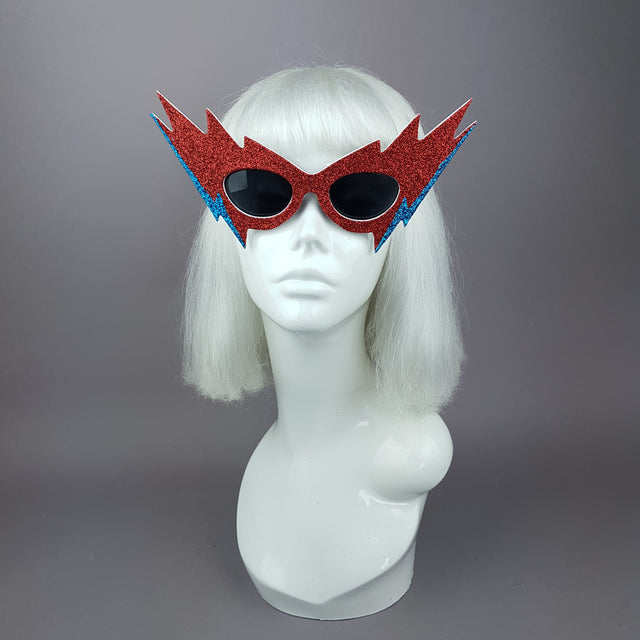 "Queen Bitch" Smaller David Bowie Inspired Lightening Bolt Sunglasses