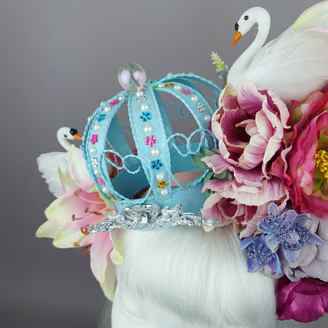 "All The Glitters" Marie Antoinette Inspired Pastel Crown & Flower Headdress