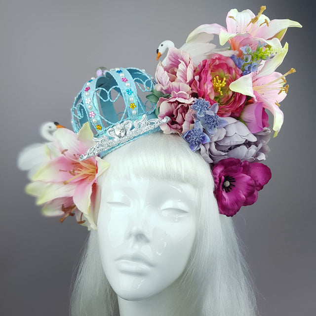"All The Glitters" Marie Antoinette Inspired Pastel Crown & Flower Headdress